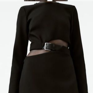 Belted cut-out dress